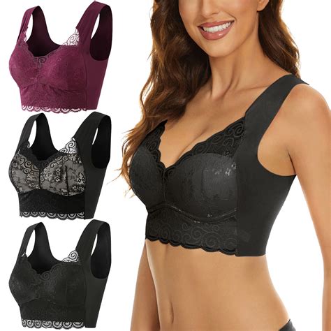 Dondpo Plus Size Lingerie Bras For Women Pieces Lace Bra Plus Size
