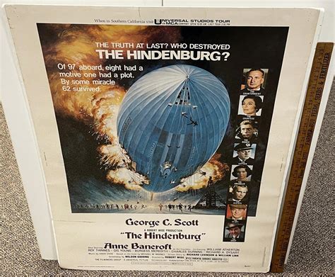 Lot - 1975 The Hindenburg Universal Pictures Movie Poster 75/247 (George C. Scott, Anne Bancroft ...