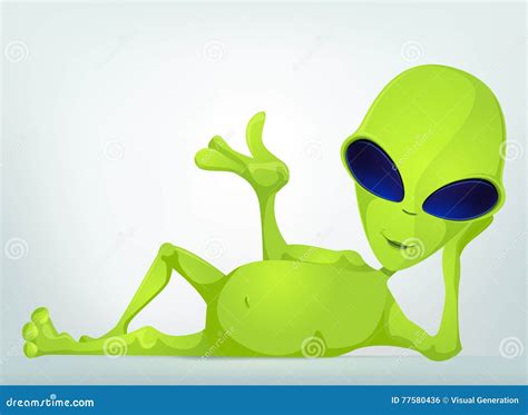 Funny Alien Cartoon Illustration Stock Illustration Illustration Of