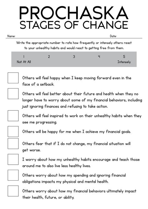 Stages Of Change Addiction Worksheet