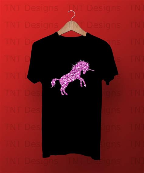 Unicorn Pink Sparkle Glitter Digital Png Design File Instant - Etsy