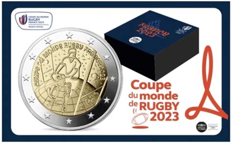 2 EURO BE PROOF Coupe Du Monde De Rugby France 2023 Monnaie De Paris