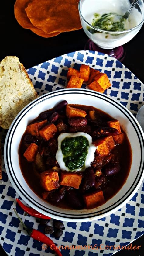 Roasted Sweet Potato Black Bean Chili