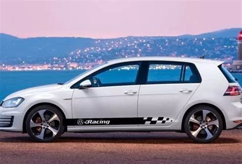 Par De Stickers Calcoman As Racing Vw Golf Gti Meses Sin Intereses