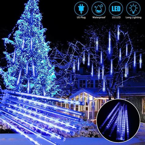 Rosnek Led Meteor Shower Lights Outdoor Cm Waterproof Hanging