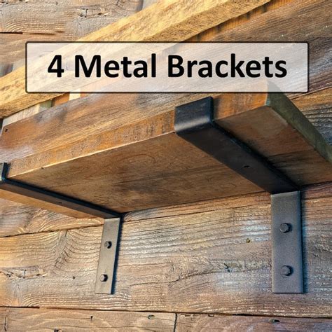 4 Heavy Duty Metal Steel Shelf Brackets For Wooden Shelf B 3 Etsy