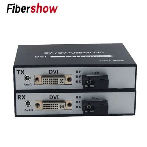 Dvi To Fiber Optic Converter 1080p Dvi Fiber Optic Video Extender Kvmdviusbto Fiber Mouse And