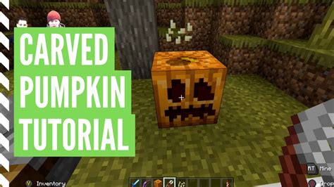 How To Make A Carved Pumpkin In Minecraft Youtube