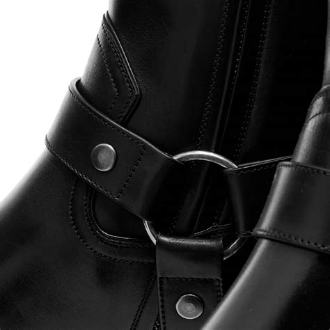 Saint Laurent Wyatt 40 Harness Boot Black END ES