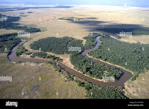 African Landscape Gallery Forest With Savanna Aerial View Kenya