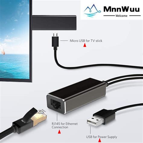 Сетевая карта Сетевой адаптер Micro USB-Ethernet RJ45 для Amazon Fire ...