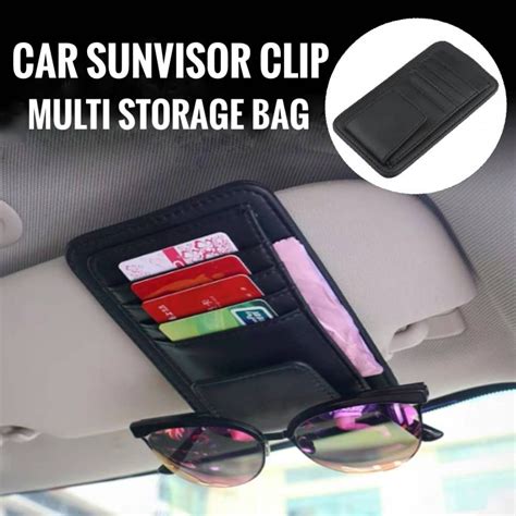 Car Sunvisor Organizer Sun Visor Storage Bag Console Box Pocket