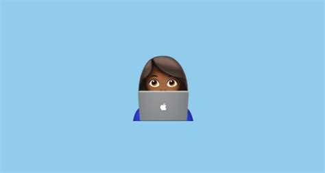 Woman Technologist Medium Dark Skin Tone Emoji On Apple IOS 13 1