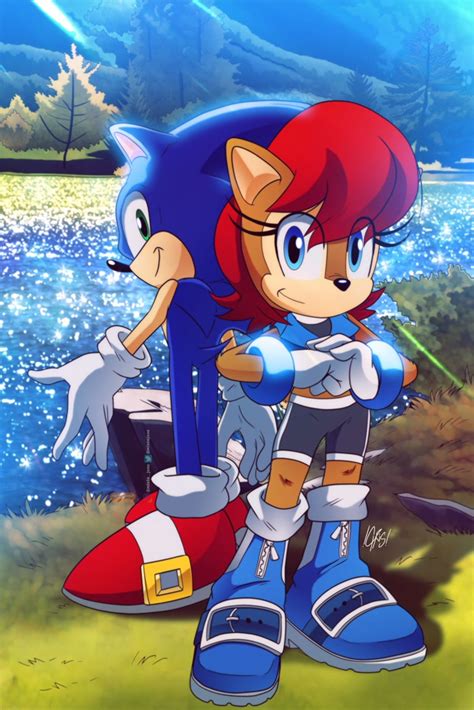 272195 Safe Artist Mistajonz Princess Sally Acorn Sonic Sonic The Hedgehog Sonic