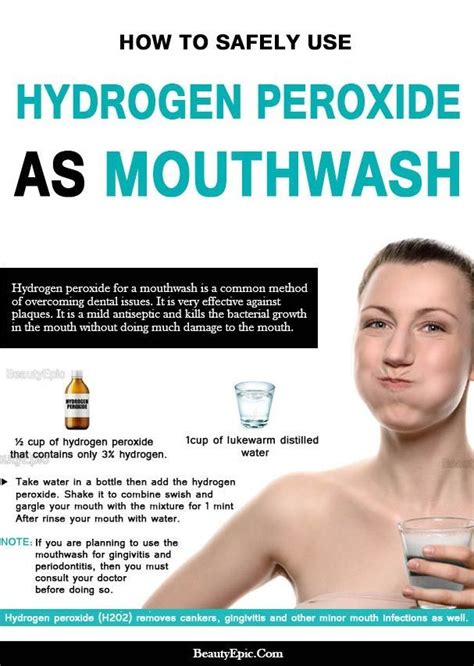 How To Use Hydrogen Peroxide For Mouthwash Hydrogen Peroxide Mouthwash Mouthwash Hydrogen