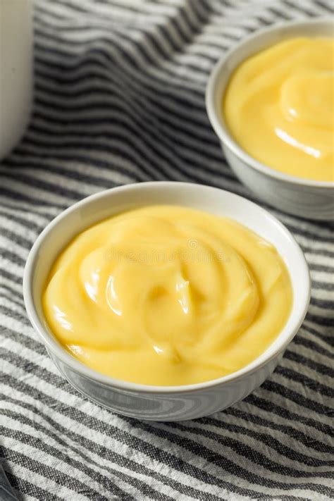 Homemade Yellow Vanilla Pudding Stock Photo Image Of Fresh Dish