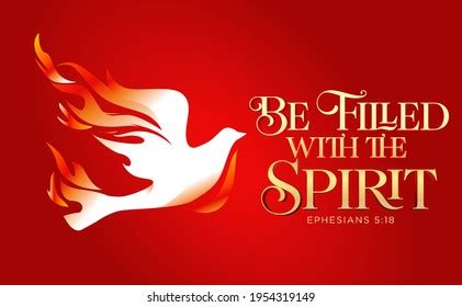 Be Filled Holy Spirit Pentecost Sunday Stock Vector Royalty Free