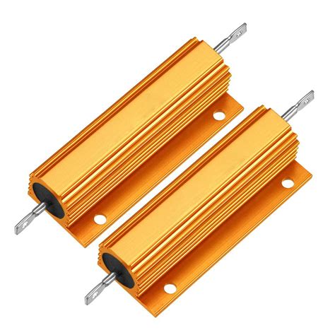 WEIJ RX24 100W 100 Ohm Aluminum Housing Resistor Screw Tap Chassis