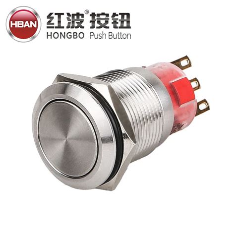 Momentary No Nc Switch Illuminated V Mm Round Button Led Metal Push