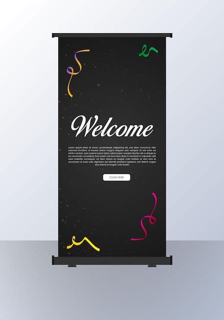 Premium Vector | Welcome Graphic Banner Standee Along with Mockup ...