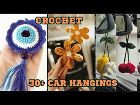 30 Charming Crochet Car Mirror Hanging Accessories YouTube