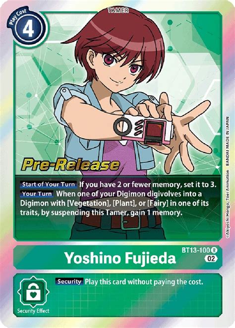 Yoshino Fujieda Versus Royal Knights Pre Release Cards Digimon Card