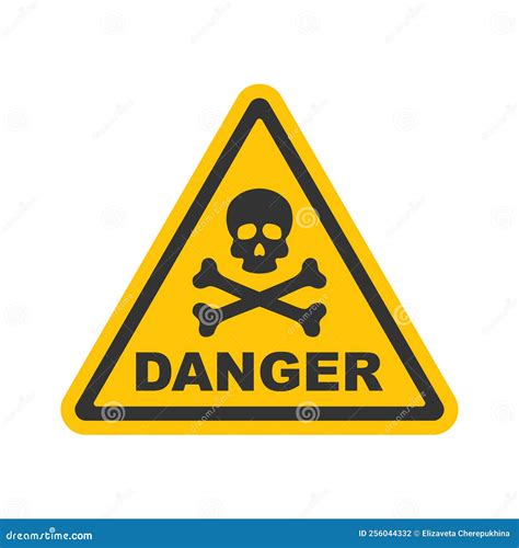 Danger Sign With Skull And Crossbones Warning Sign Icon Stock Vector