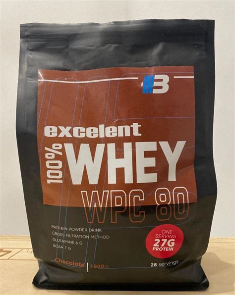 Excelent 100 Whey WPC 80 Chocolate Body Nutrition kalórie kJ a