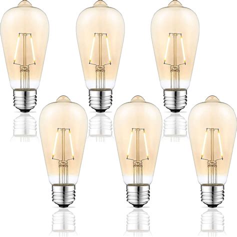 Vintage Led Edison Bulb 100w Equivalent Not Dimmable 10w St64 St19 Antique Led Filament Light