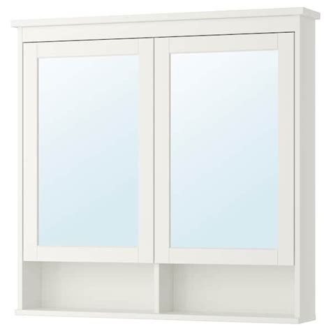 Hemnes Spiegelschrank 2 Türen Weiß 103x16x98 Cm Ikea Deutschland Mirror Cabinets Hemnes