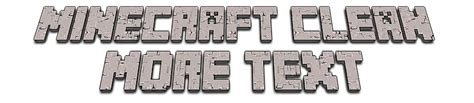 Minecraft Clean Font Style Textcraft