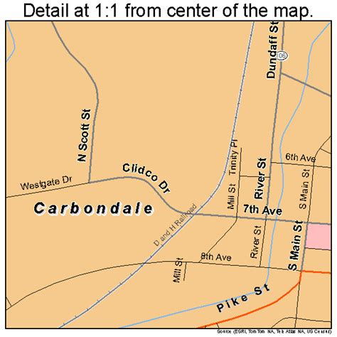 Carbondale Pa 1890 Vintage City Maps Restored City Ma