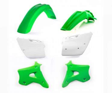 Kit De Pl Sticos Kawasaki Kx Acerbis Verde Blanco