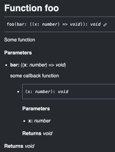 Jsdoc How To Document A Callback Function Parameter In Typescript