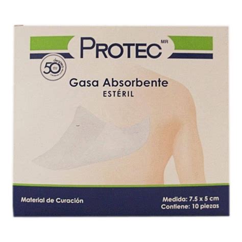 Gasa estéril Protec absorbente 7 5 x 5 cm 10 pzas Walmart