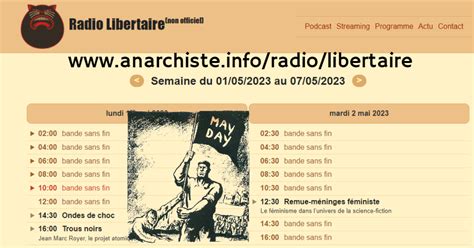 Programmes De Radio Libertaire Du Er Au Mai Partage Noir