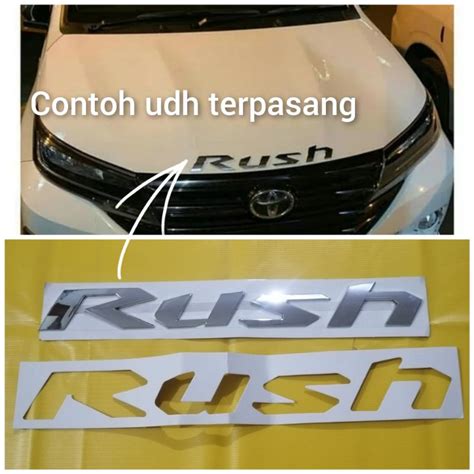 Jual Emblem Kap Mesin Rush Th Sampai Th Crom Indonesia Shopee