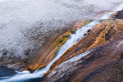 Hot Spring Run Off In Yellowstone National Park X Oc R