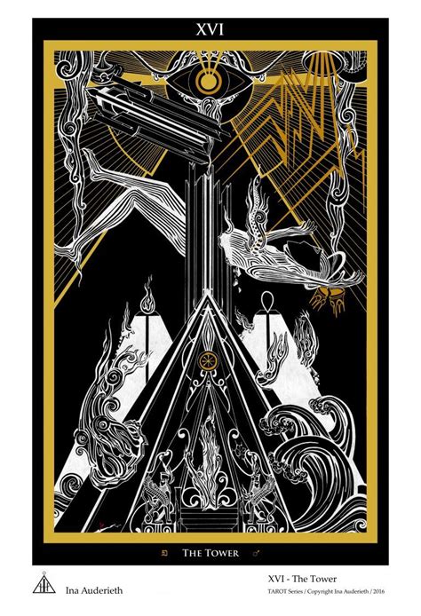 Xvi The Tower Der Turm Tarot Symbol Change Through Destruction Of