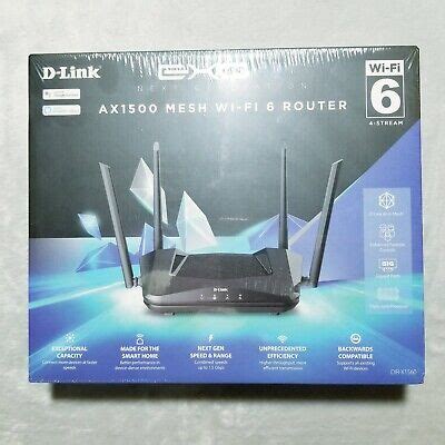 D Link EXO WiFi 6 Router AX1500 MU MIMO Voice Control Dual Band Gigabit