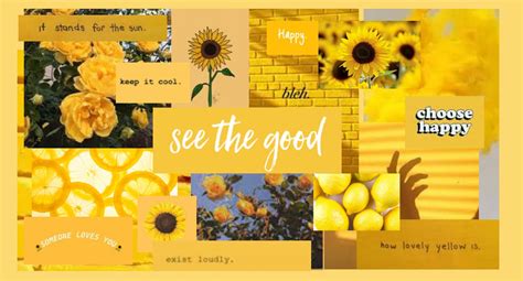 Yellow Aesthetic Laptop/desktop Wallpaper - Etsy Canada | Yellow ...