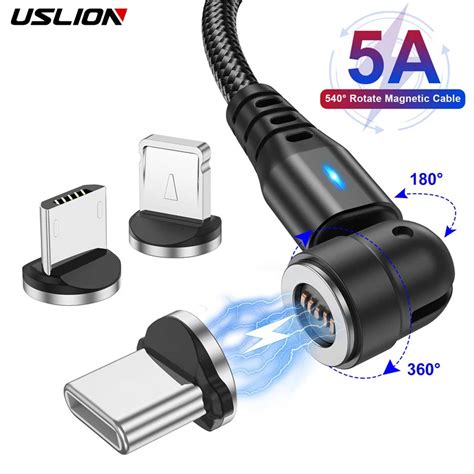 Uslion C Ble Micro Usb Type C Magn Tique En Pour Recharge Rapide