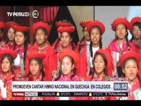 Trujillo Escolares entonaron el Himno Nacional en quechua TVPerú