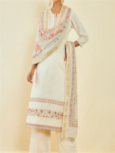 Buy Soch Ethnic Motifs Embroidered Sequinned Kurta With Trousers