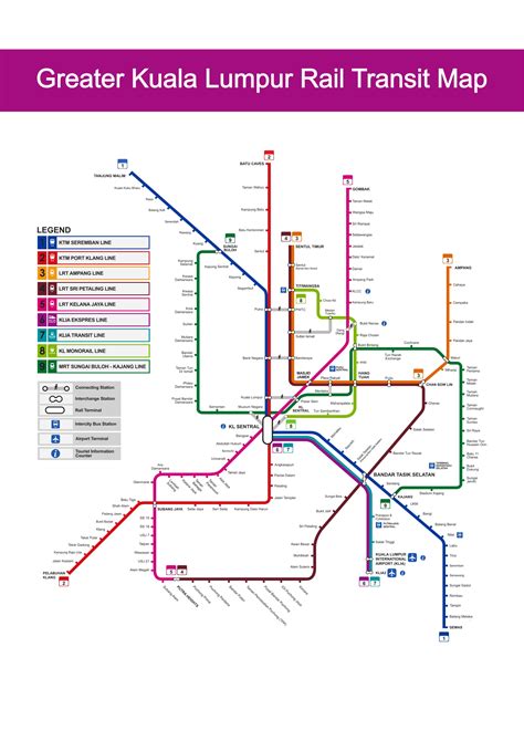 Lrt And Mrt Map Malaysia