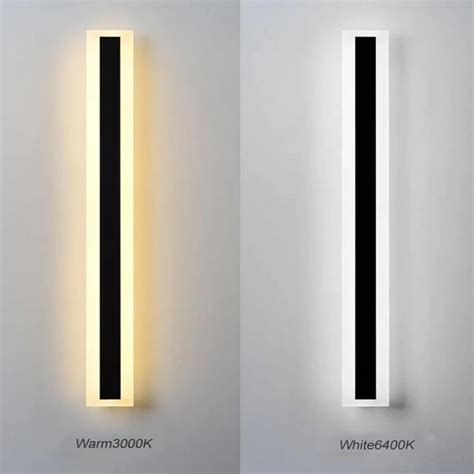 Nordic Linear Wall Light Ip65 Outdoor Porch Garden Led Wall Sconces