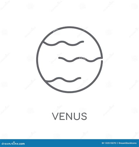 Venus Linear Icon Modern Outline Venus Logo Concept On White Ba Stock