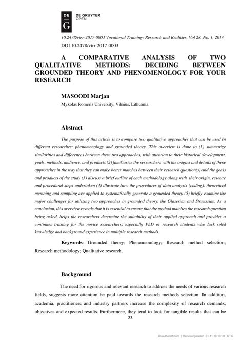 PDF A Comparative Analysis Of Two Qualitative Methods Deciding