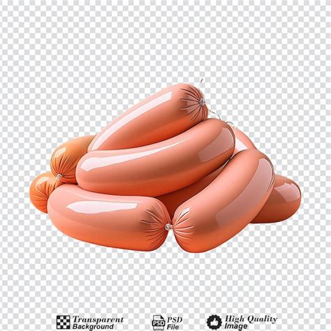 Premium PSD Sausages Isolated On Transparent Background