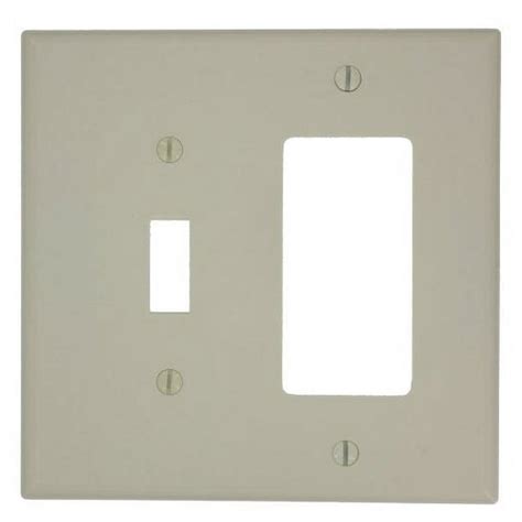 Leviton Pj126 A Almond Midway Nylon Two Gang Combination Toggle Switch Decora Wall Plate